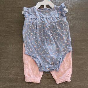 Carter's Blue Floral Onesie